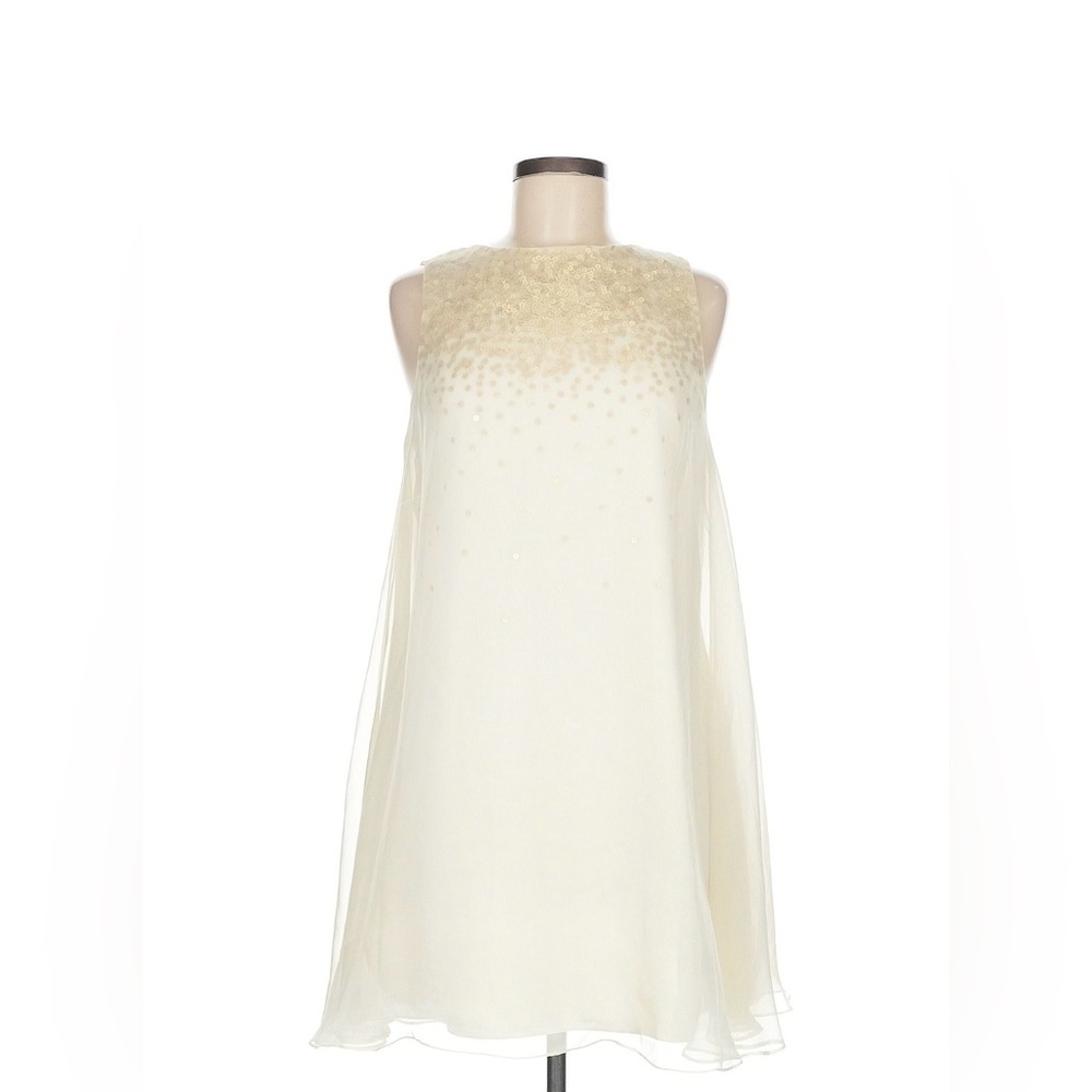 Ted Baker “Just for You” edition. Elegant Cream Shift Dress with Sequin Detail